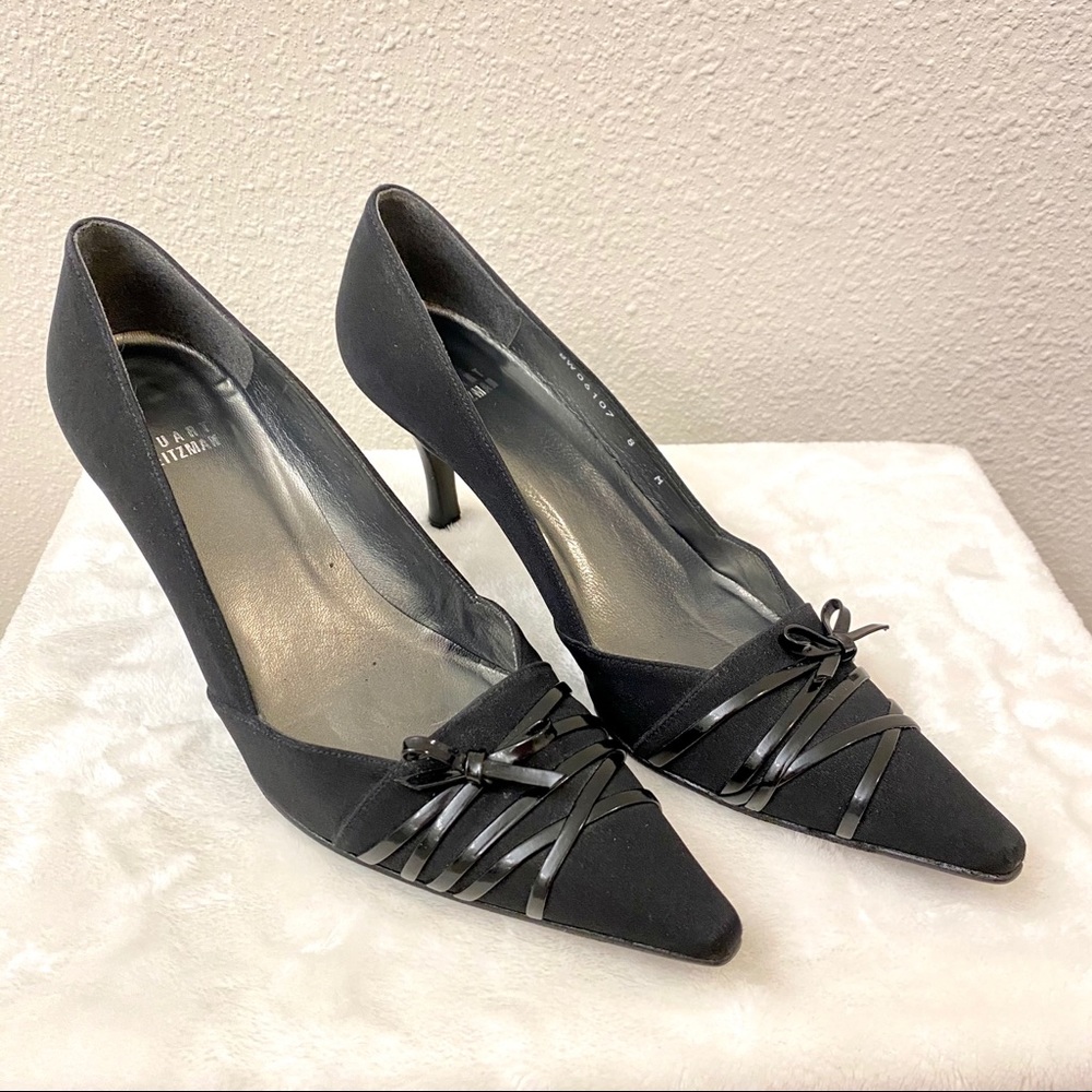Stuart Weitzman Black Pointed Heels Pumps